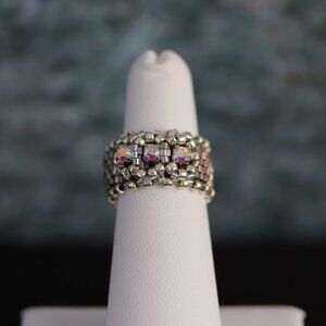 Size 5 Swarovski Crystal Rhinestone Beaded Ring
